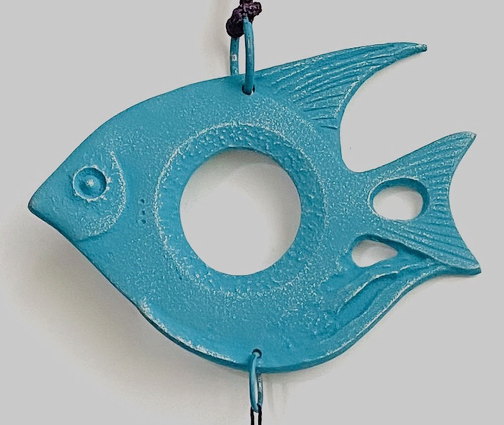 銀製熱帯魚 風鈴 熱帯魚 銀/トルコ青