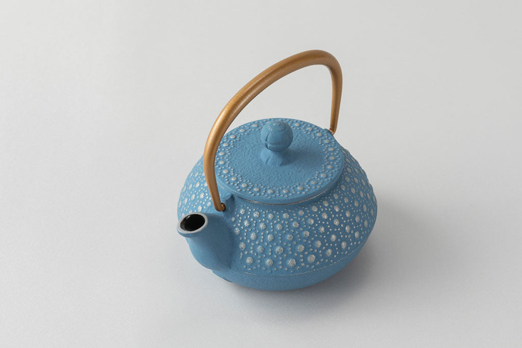 限定値下げ 岩鋳 急須 亀甲 3型 空色 アンシャンテ同型