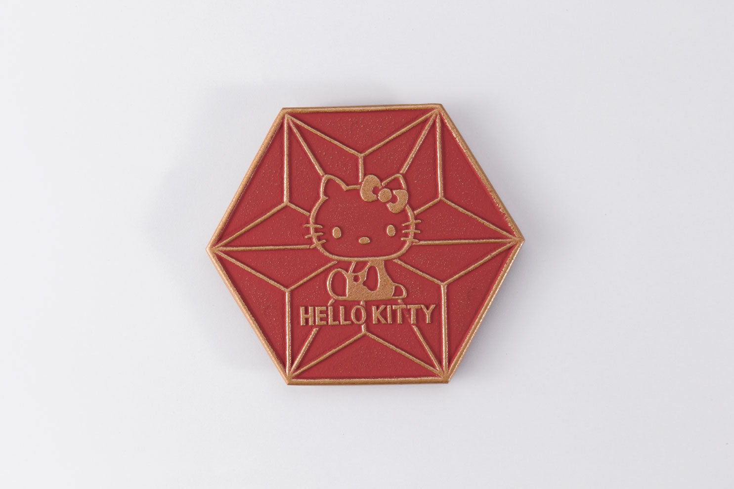 釜敷 ハローキティ（金/ワインレッド）